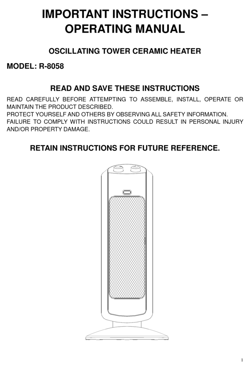 Rohnson R-8058 Important instructions & operating manual