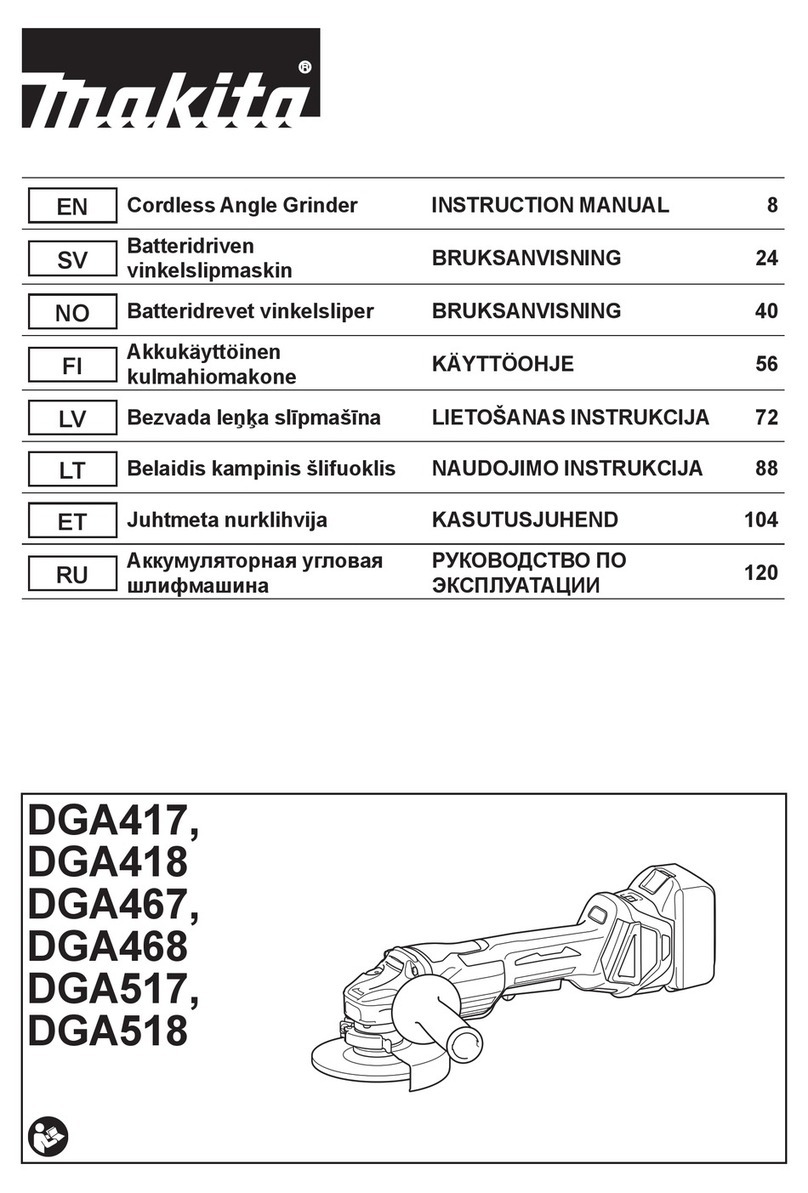 Makita DGA418 instruction manual