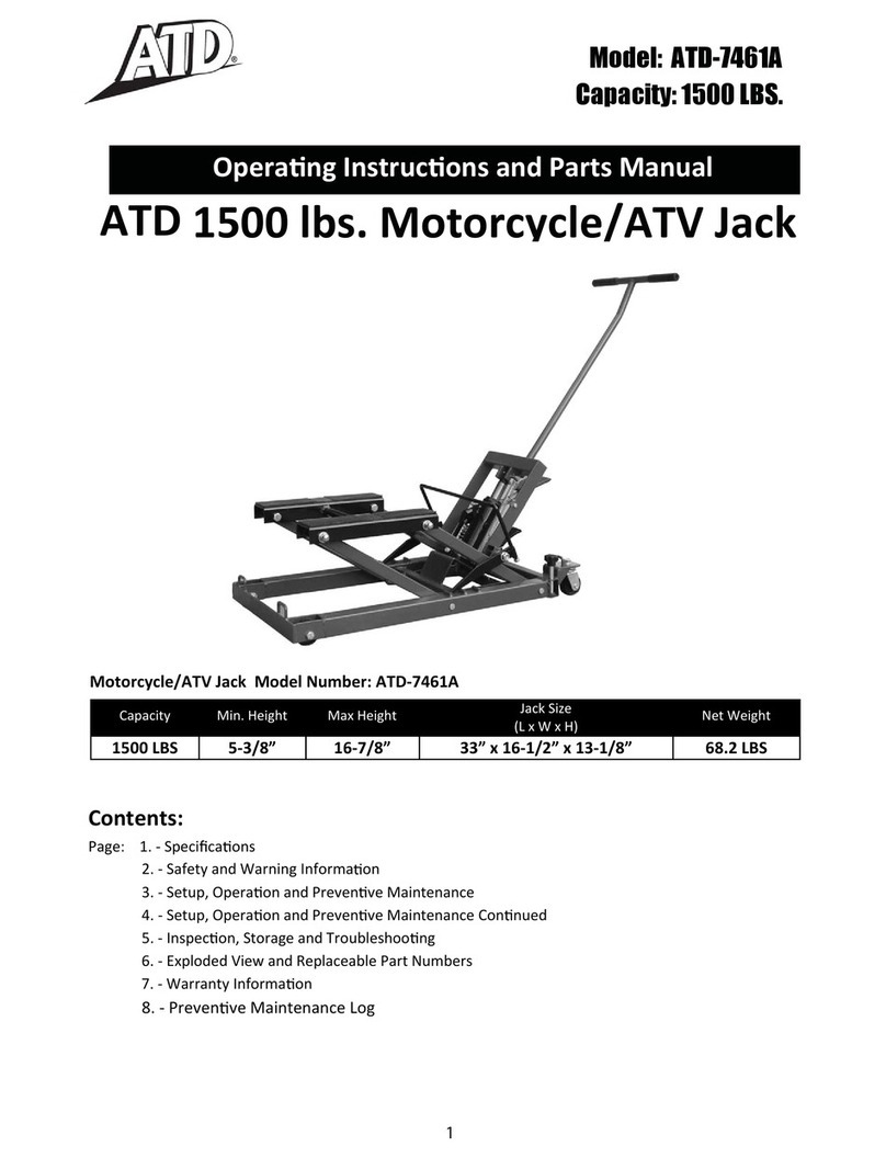 ATD Tools ATD-7461A Operating instructions and parts manual