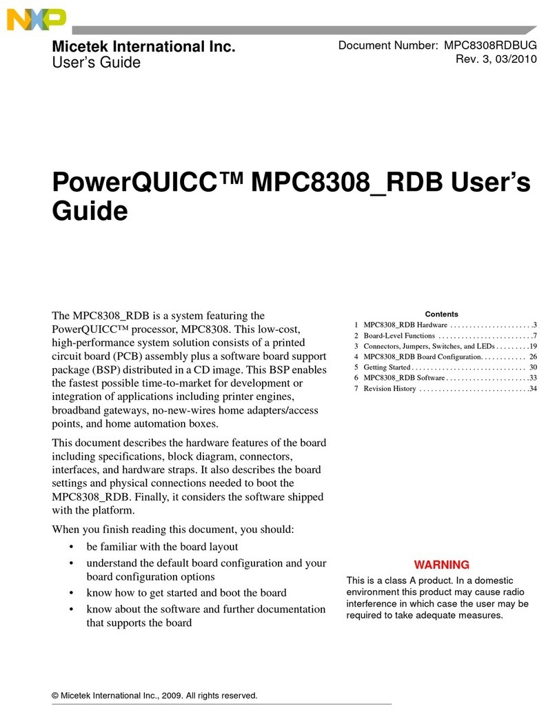 NXP Semiconductors PowerQUICC MPC8308_RDB User manual