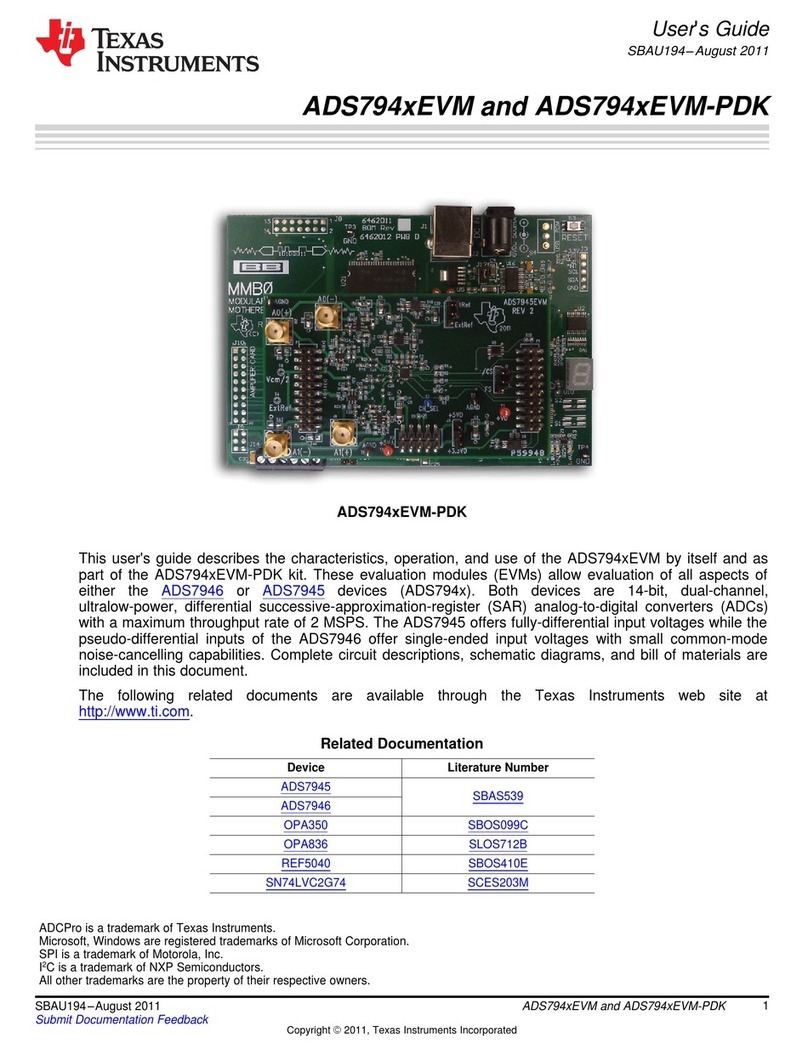 Texas Instruments ADS794xEVM User manual