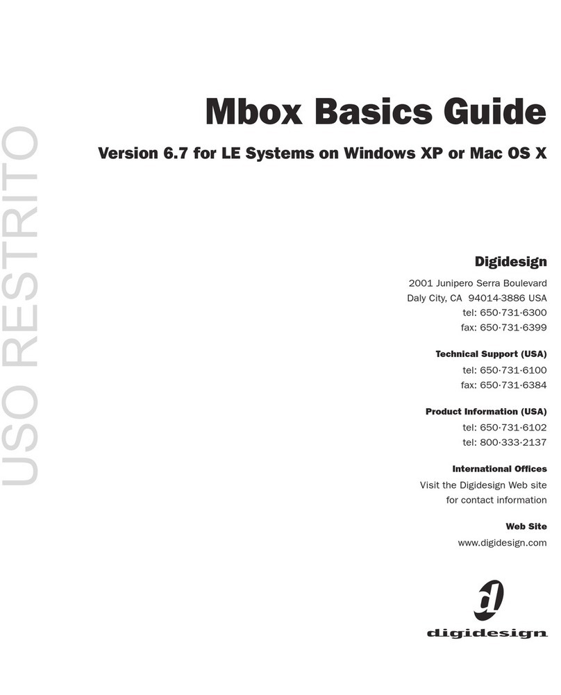 DigiDesign Mbox User guide