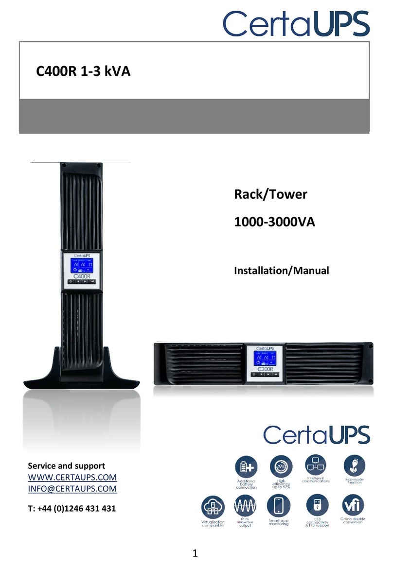 CertaUPS C400R-010-B User manual