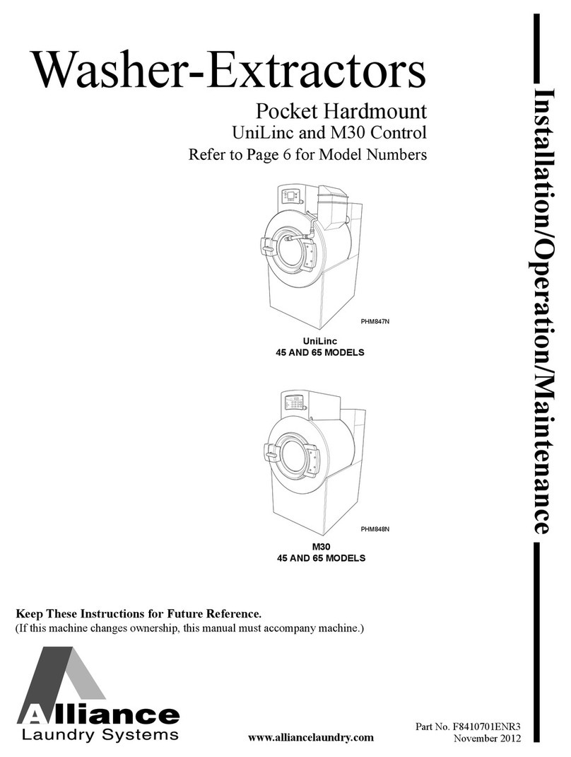 Alliance Laundry Systems UWN045K2M Owner's manual