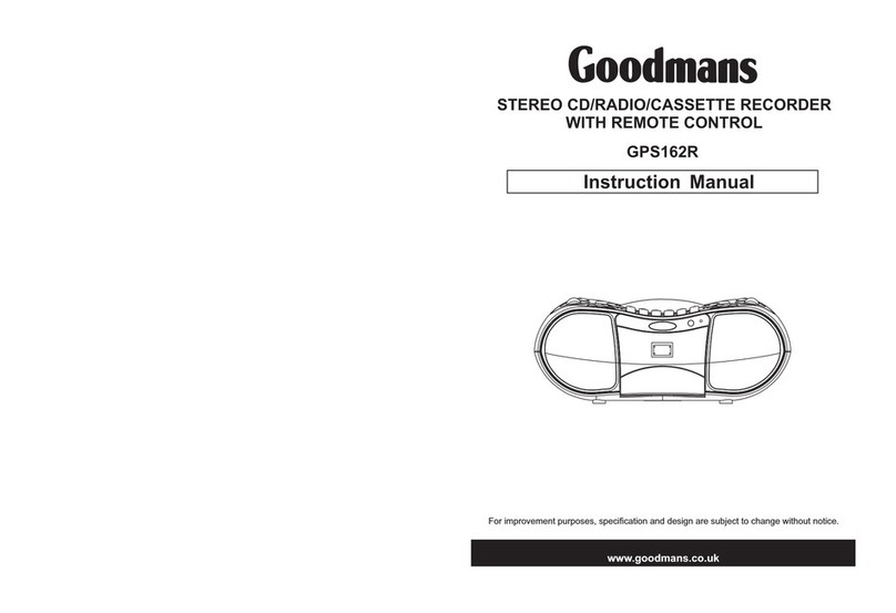 Goodmans GPS162R User manual Goodmans GPS162R User manual