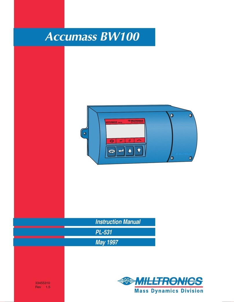 Milltronics Accumass BW100 instruction manual Milltronics Accumass BW100 instruction manual