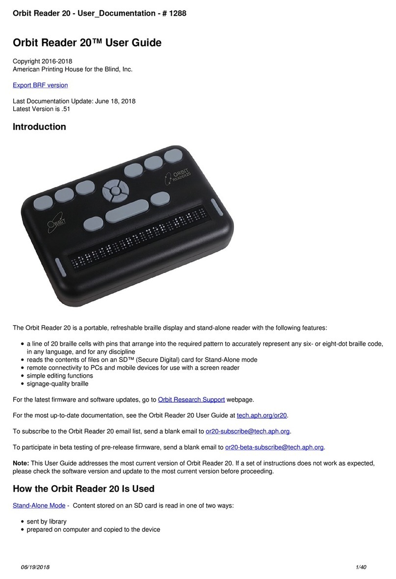 APH Orbit Reader 20 user guide