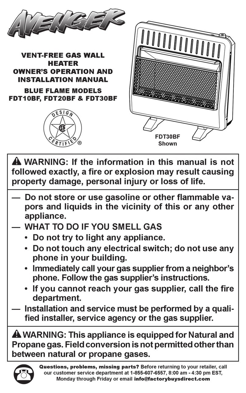 Avenger FDT10BF OWNER'S OPERATION AND INSTALLATION MANUAL