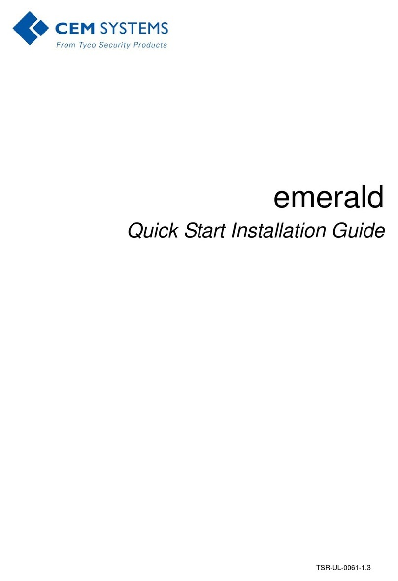 CEM Systems emerald TS100 Quick start installation guide