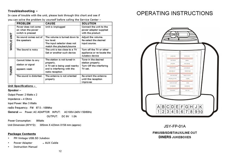 The Retro Family JSY-FP-01A operating instructions
