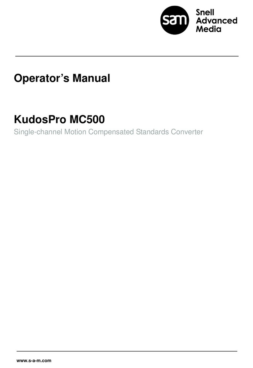 Snell Advanced Media KudosPro MC500 User manual