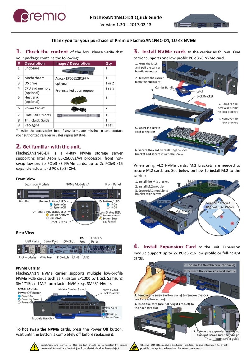 Premio FlacheSAN1N4C-D4 User manual Premio FlacheSAN1N4C-D4 User manual