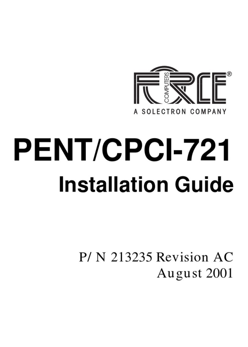 Force Computers PENT/CPCI-721 installation guide