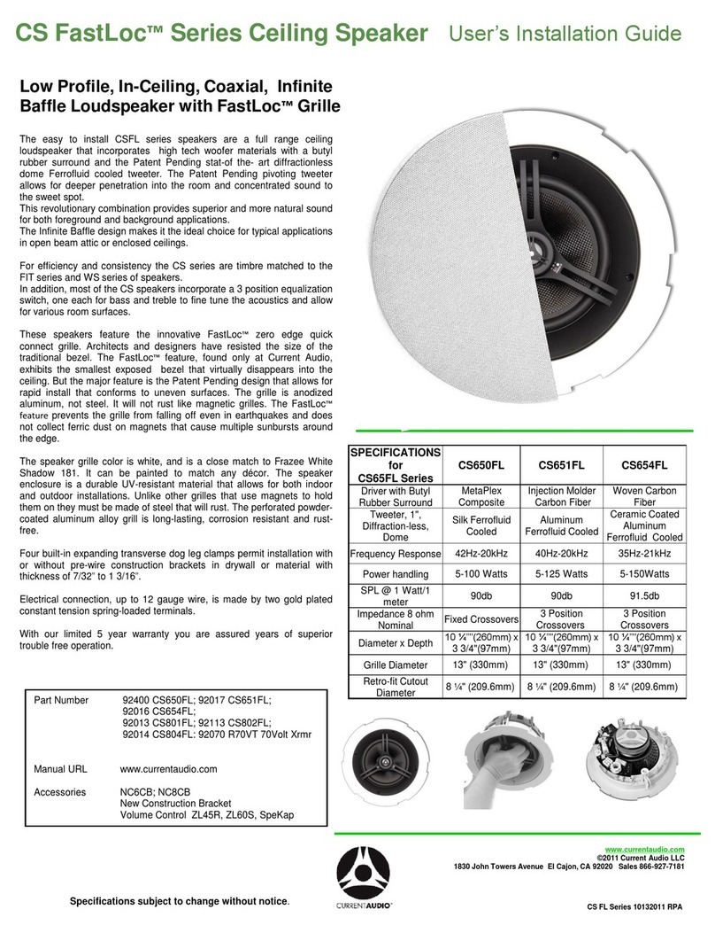 Current Audio FastLoc CS650FL Troubleshooting guide