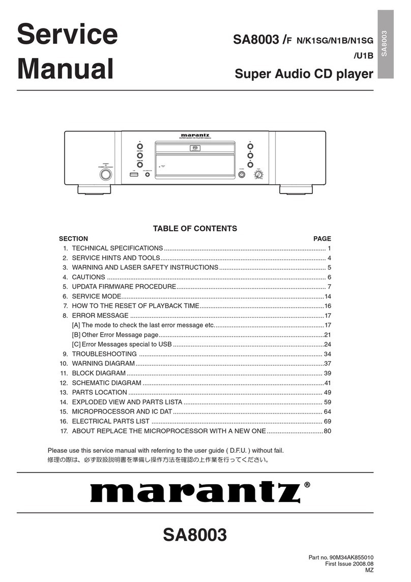 Marantz SA8003 User manual