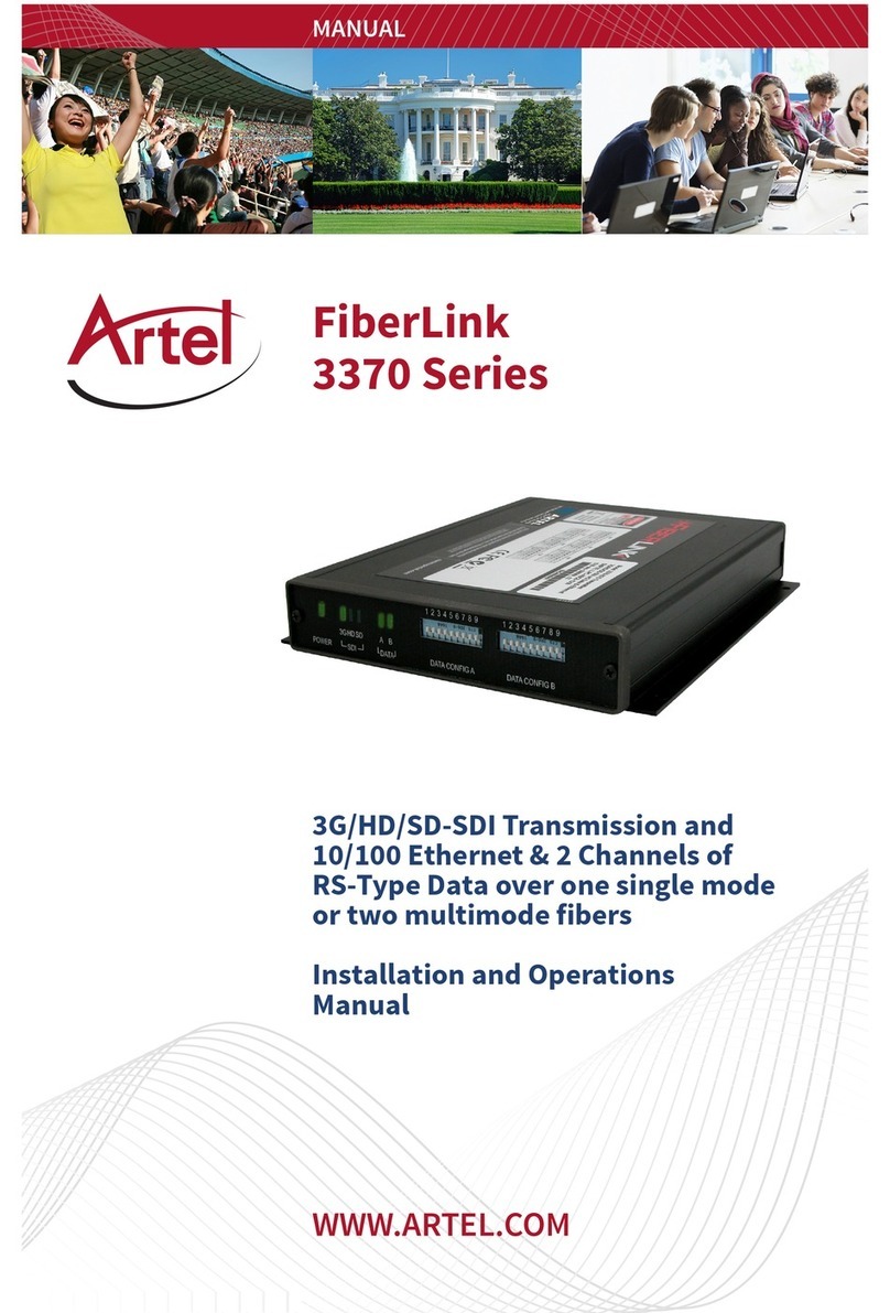 Artel 3370-B7L Installation and operation manual