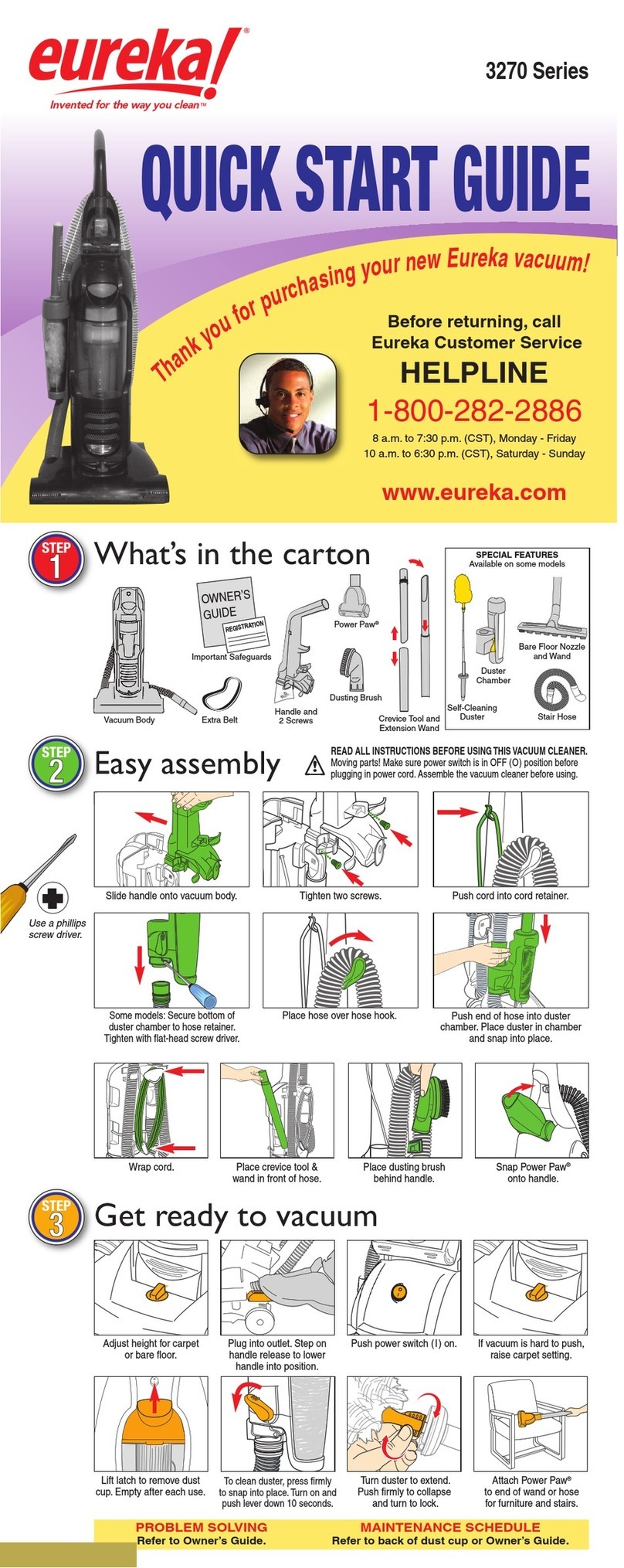 Eureka 3270 Series User manual