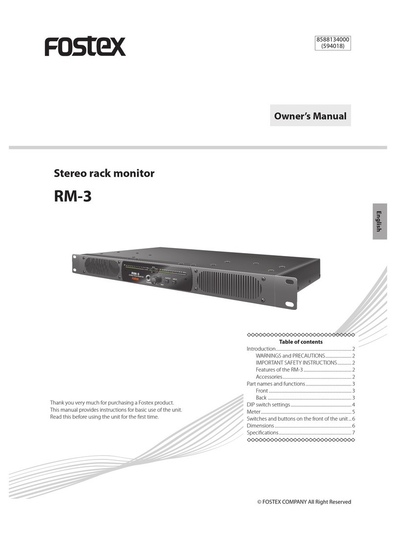 Fostex RM-3 owner's manual