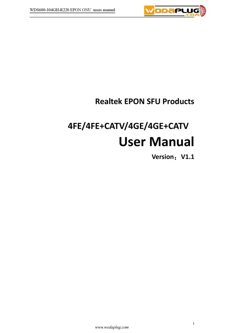 Wodaplug WDS600-104GH-R220 EPON ONU user manual
