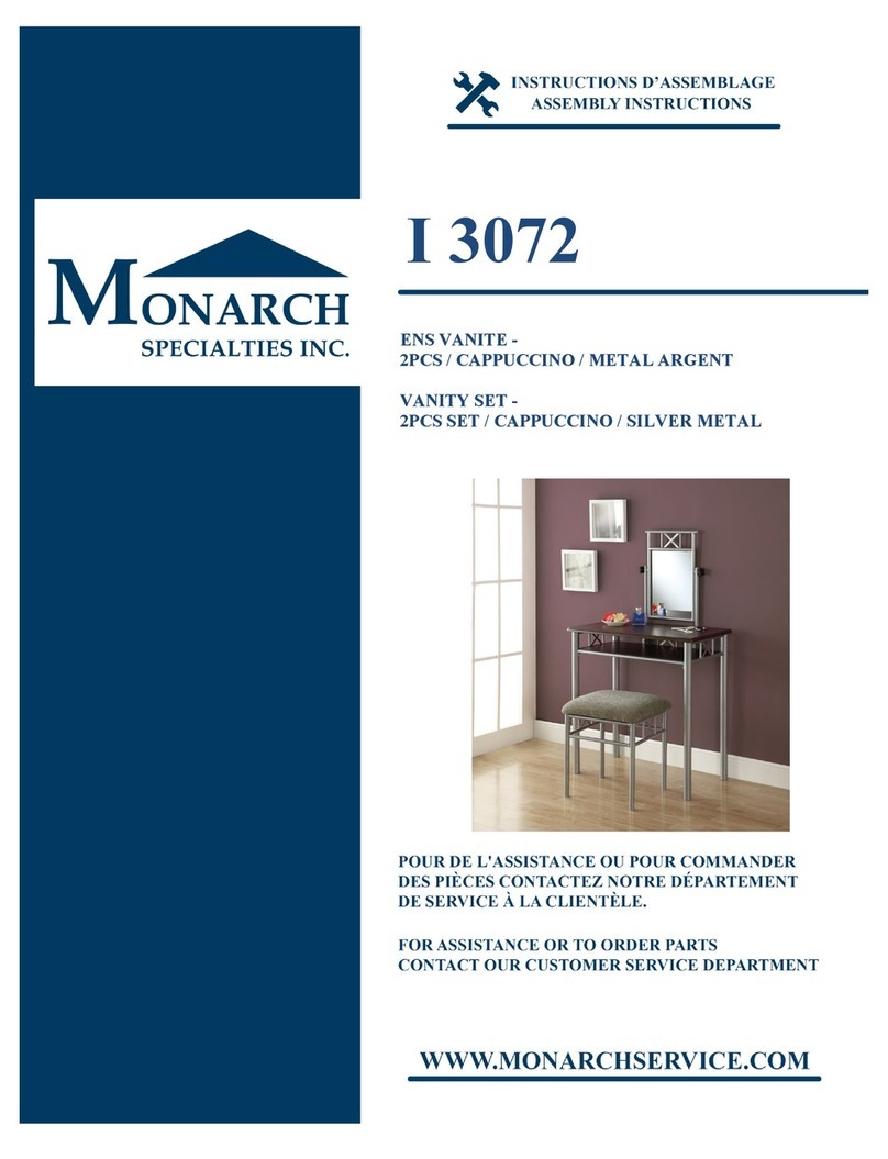 Monarch Specialties I 3072 Assembly instructions
