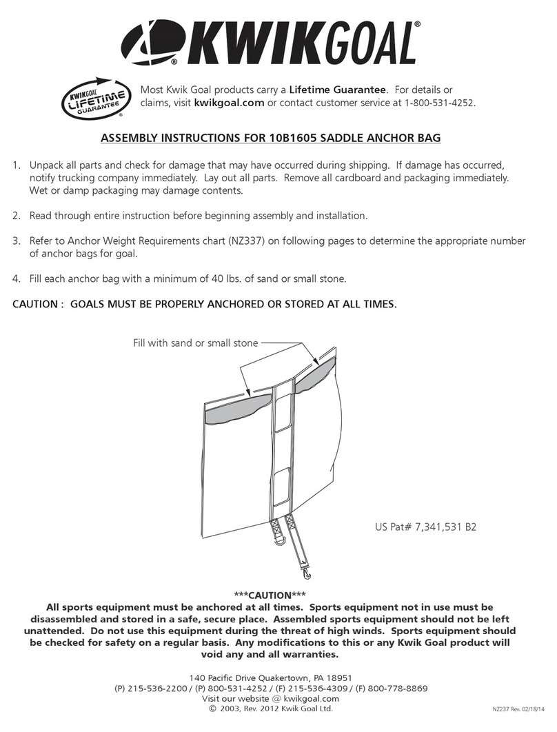 KWIK GOAL 10B1605 Assembly instructions