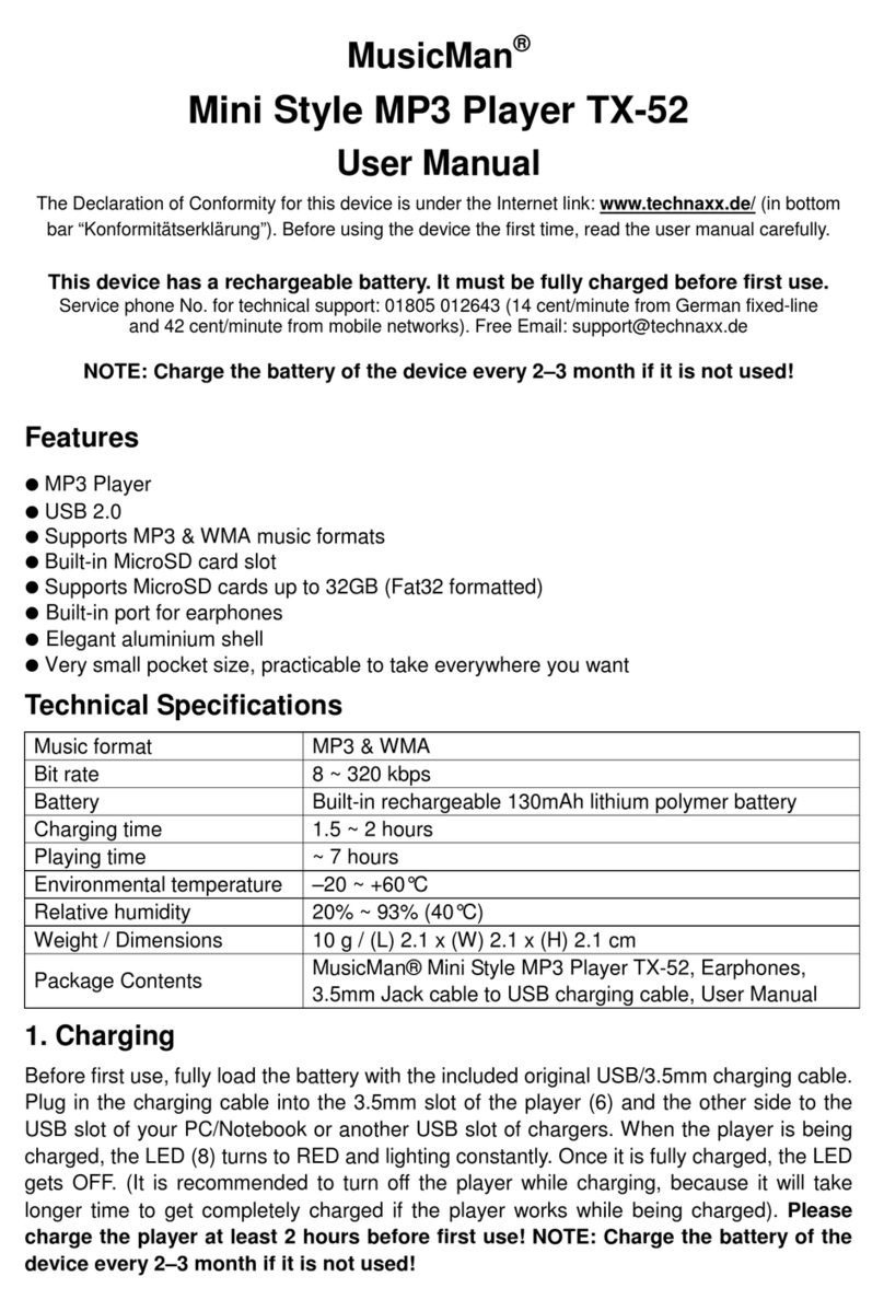 Music Man TX-52 User manual