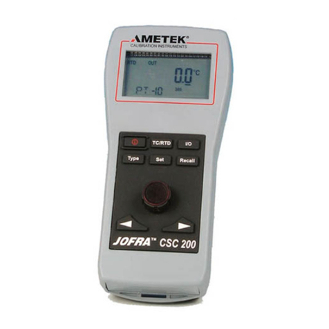 Ametek JOFRA CSC200 User manual