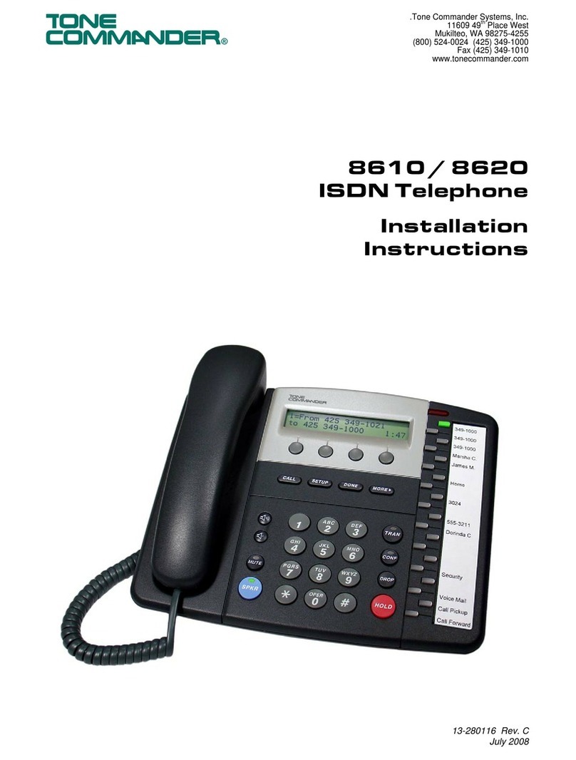 Tone Commander 8610 User manual Tone Commander 8610 User manual