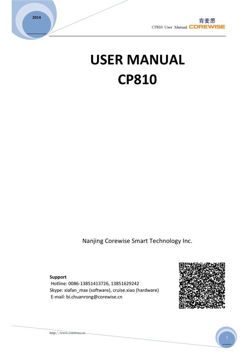 Corewise CP810 user manual
