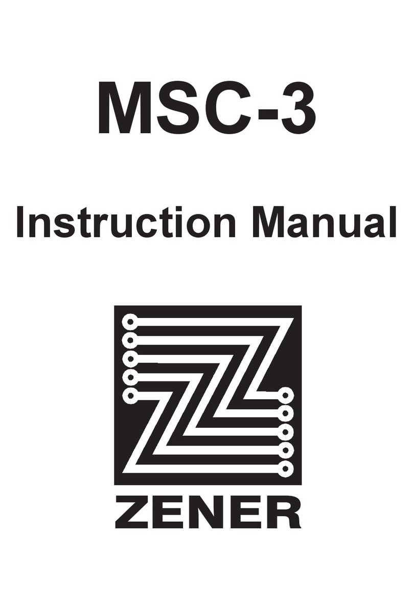 Zener MSC-3 User manual