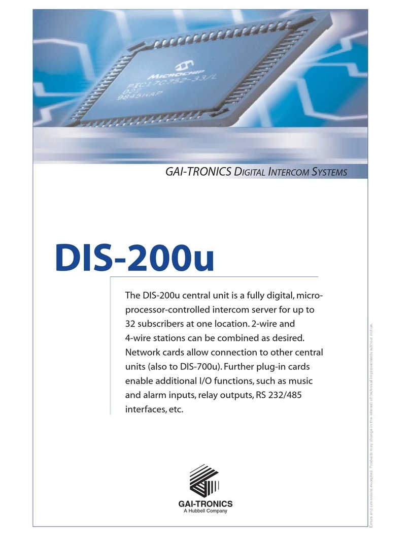 GAI-Tronics DIS-200u user manual
