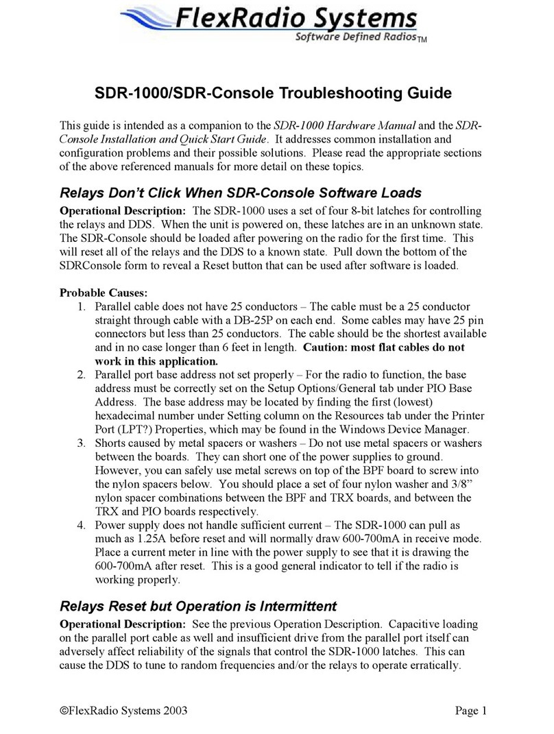 FlexRadio Systems SDR-1000 User manual