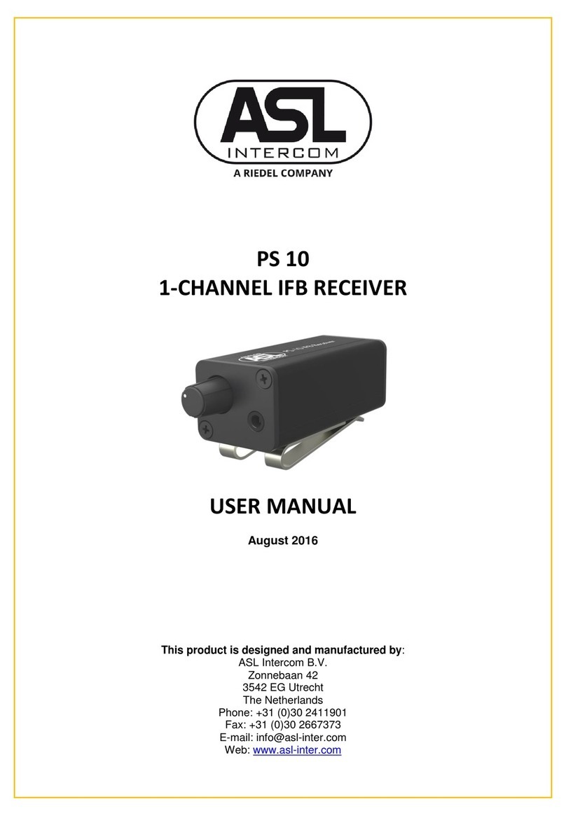 ASL INTERCOM PS 10 user manual