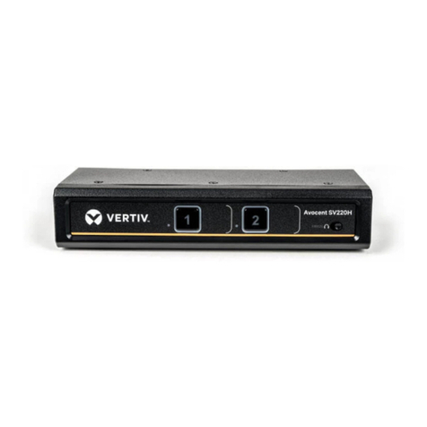 Vertiv AVOCENT SV 340H User manual