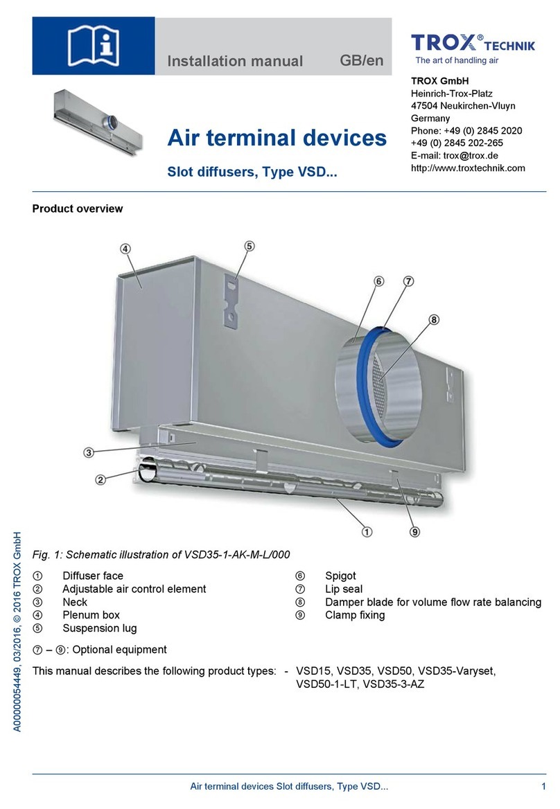 Trox VSD15 installation manual