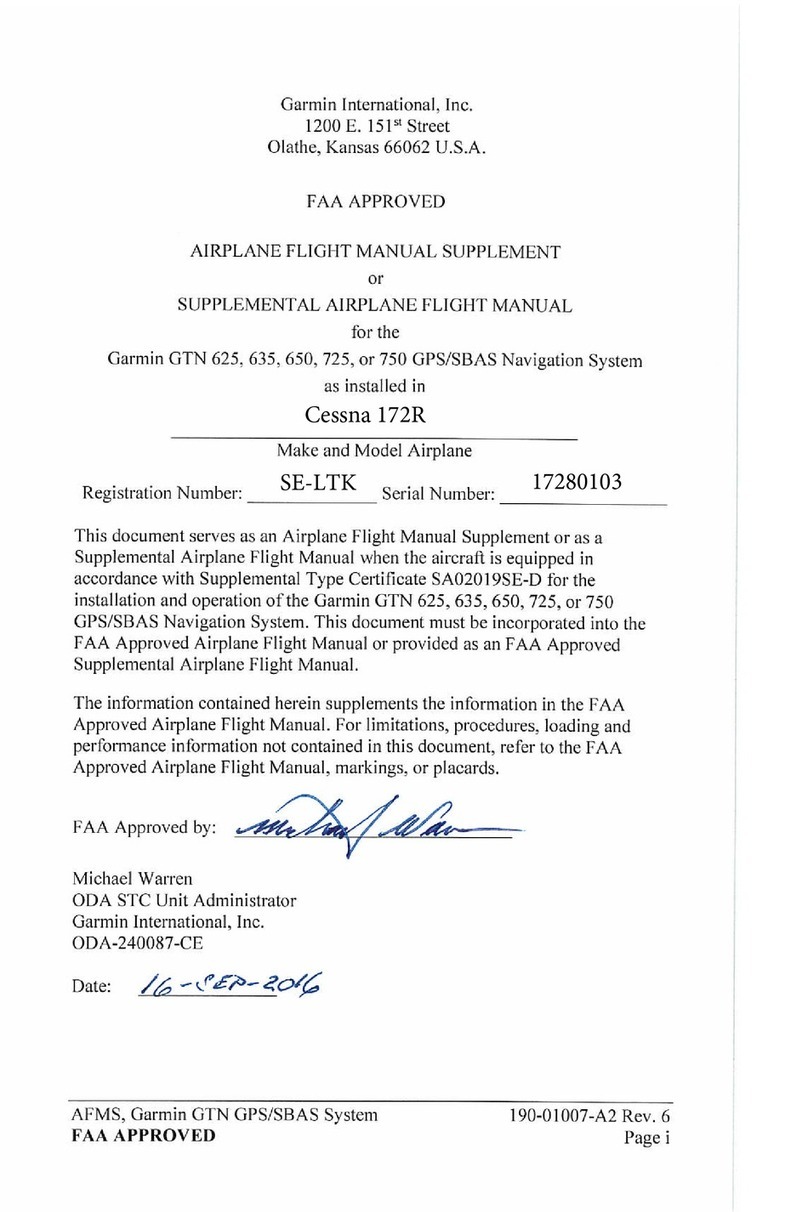 Garmin GTN 625 Flight manual