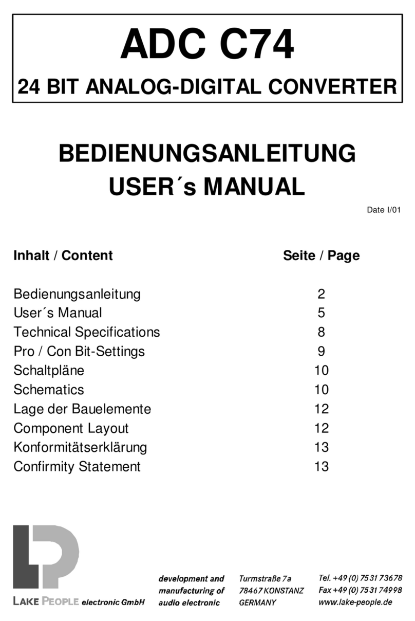 Lake People ADC C74 user manual