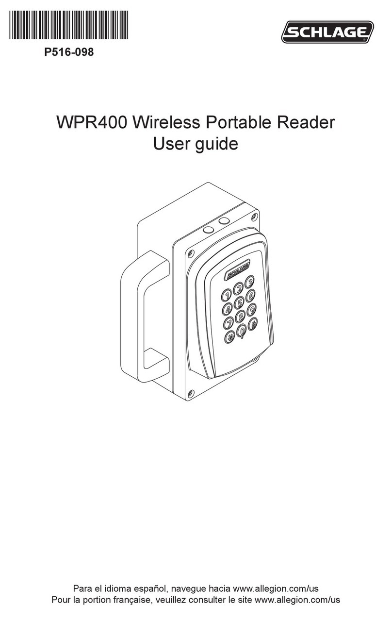 Schlage WPR400 user guide