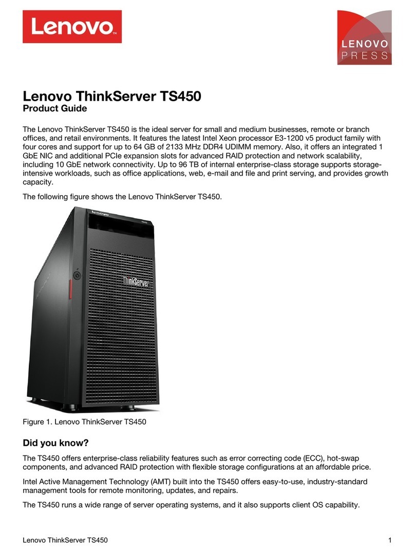 Lenovo ThinkServer TS450 User manual