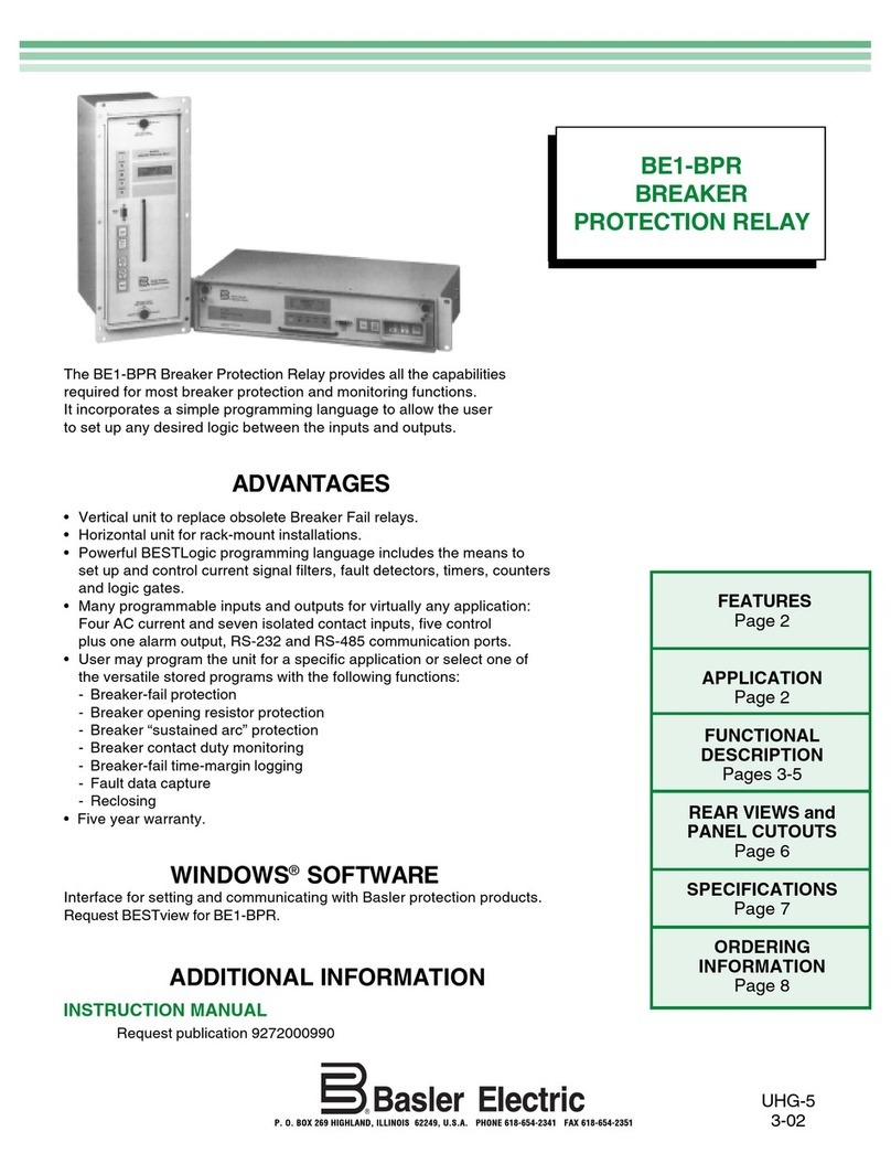 Basler BE1-BPR-309 User manual