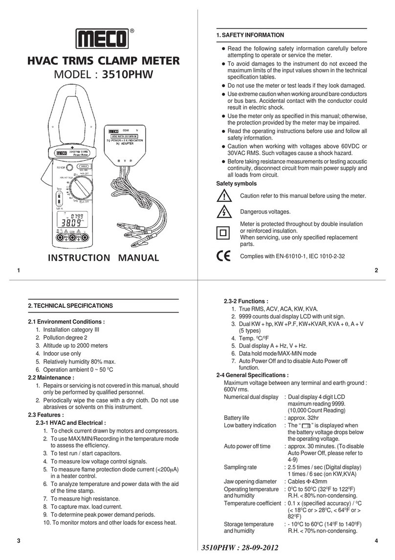 Meco 3510PHW instruction manual