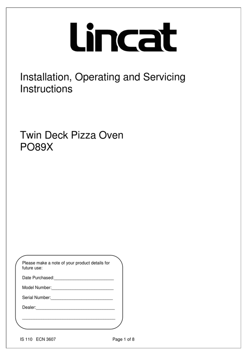 Lincat PO89X Installation, operating and servicing instructions