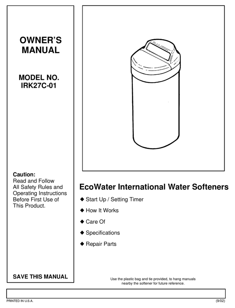EcoWater IRK27C-01 owner's manual