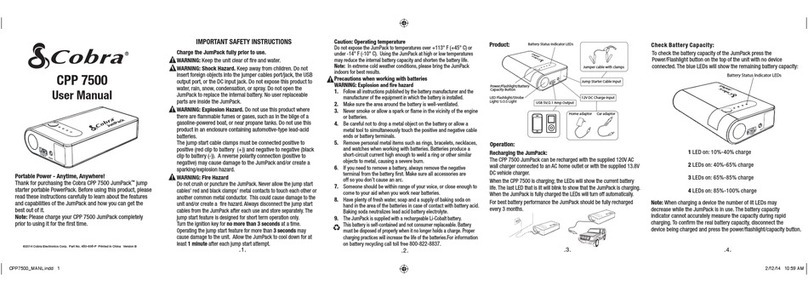Cobra CPP 7500 User manual