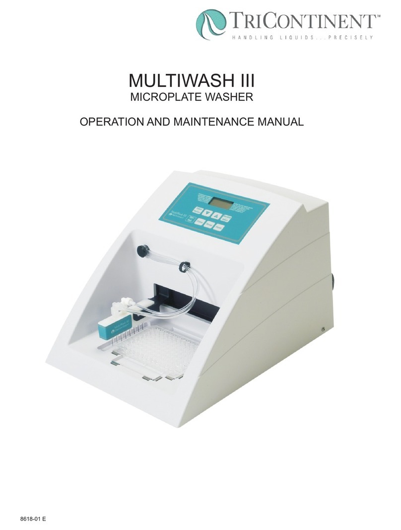 TriContinent MULTIWASH III Operation and maintenance manual TriContinent MULTIWASH III Operation and maintenance manual