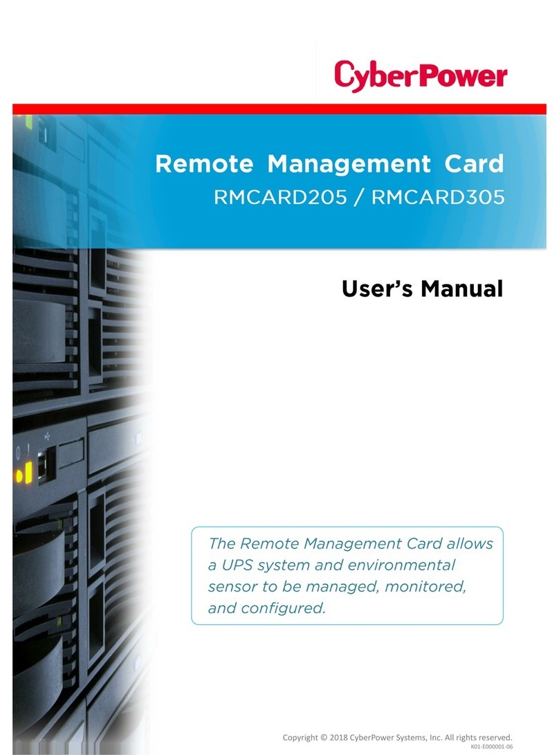 CyberPower RMCARD305 User manual