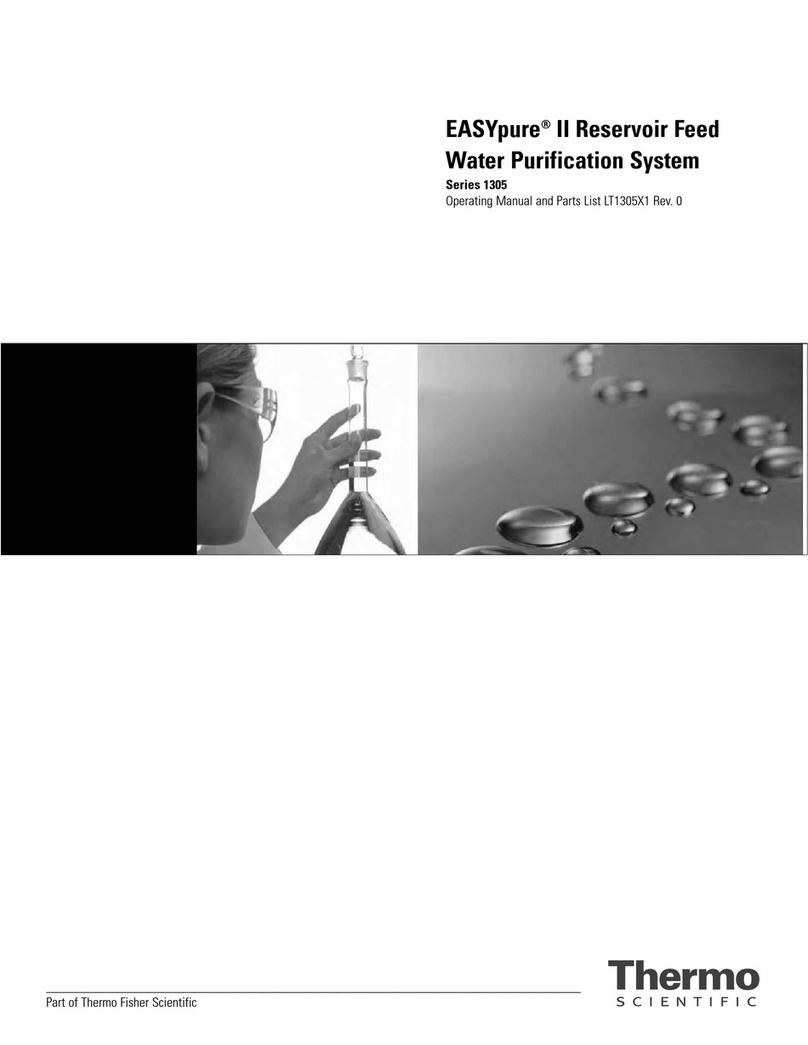 Thermo Scientific EASYpure II RF Operating manual and parts list Thermo Scientific EASYpure II RF Operating manual and parts list