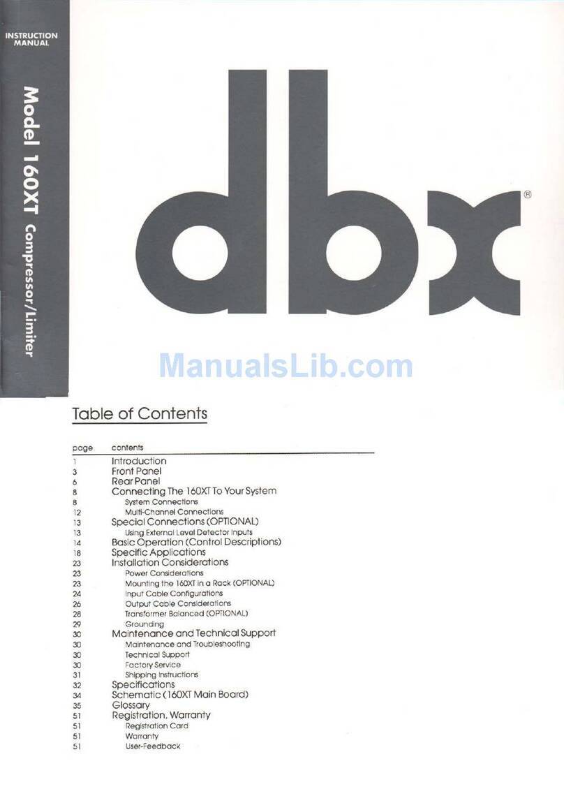 dbx 160XT User manual