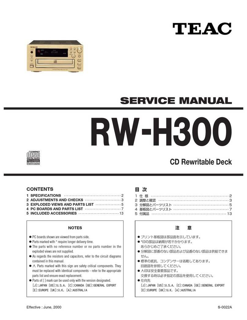 Teac RW-H300 Service manual