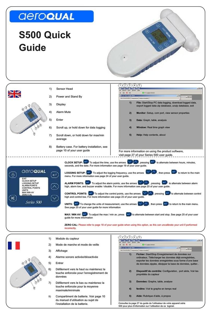 Aeroqual S500 quick guide Aeroqual S500 quick guide